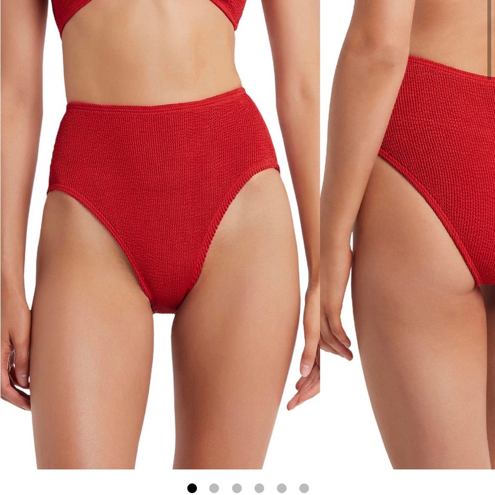 BOUND BY BOND-EYE The Palmer red High Waist Bikini Bottoms